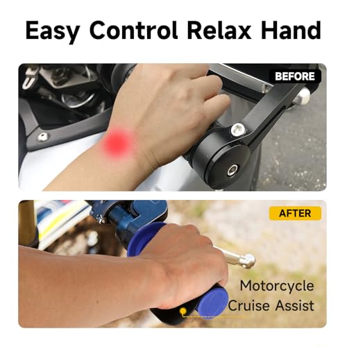 HIAORS Mini Bike Throttle Assembly Compatible with Coleman CT200U BT200X CT200U-EX, 7/8 Twist Throttle Cable Handle Grips Kit for Dirt Pit Bike Motorcycle Baja MB200 MB165 196cc 212cc Minibike Parts - color: Blue