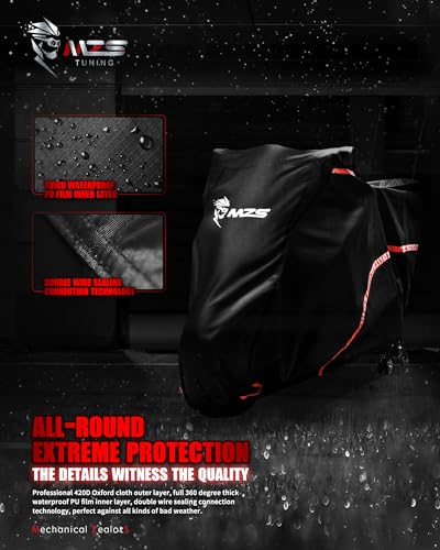 MZS Trike Motorcycle Cover Waterproof Outdoor fits up to 110" 3 Wheeler - size: 110 inch Trike