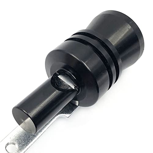 DEVMO 2pcs XL Size Aluminum Alloy Universal Turbo Sound Exhaust Muffler Pipe Whistle Car Roar Maker (XL-Black) - color: Black