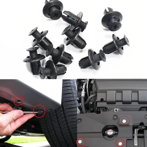 100 Pcs Bumper Clips Car Clips Plastic Rivets of 6 Most Popular Sizes Fasteners Push Retainer Kit Auto Push Pin Rivets Set - size: 100 clips