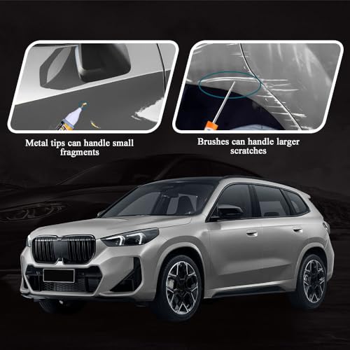 Touch Up Paint for Cars, Automotive Paint Scratch Repair, Two-In-One Car Touch Up Paint Fill Paint Pen, Car Accessories Scratch Remover Pen Universal for Scratch Repair Various Cars (Gray) - color: Gray