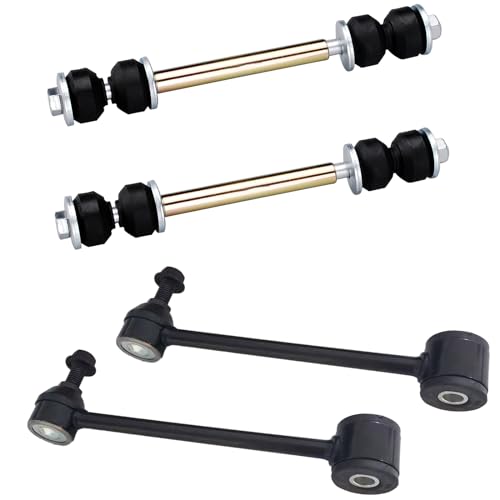 K6700 K80631 Rear Sway Bar End Links and Front Stabilizer Bar Link Kit for Cadillac Escalade 02-06, for Chevrolet Avalanche 1500 02-06, Tahoe 00-06, Front Rear Sway Bar for GMC Yukon 00-06-4pc - color: K6700 K80631