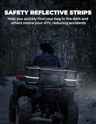 KEMIMOTO ATV Bag, 74L Large ATV Cargo Bag with Cooler Bag, Water-resistant
