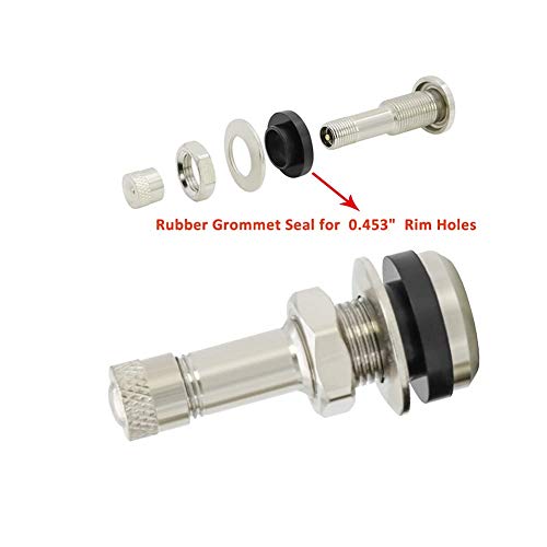 Valve Stem TR416, Metal Valve Stems, Bolt in Tire Valve Stem, High Pressure Valve Stems, Outer Mount Fits .453" and .625" Rim Holes (5 PCS) - size: 5 pack