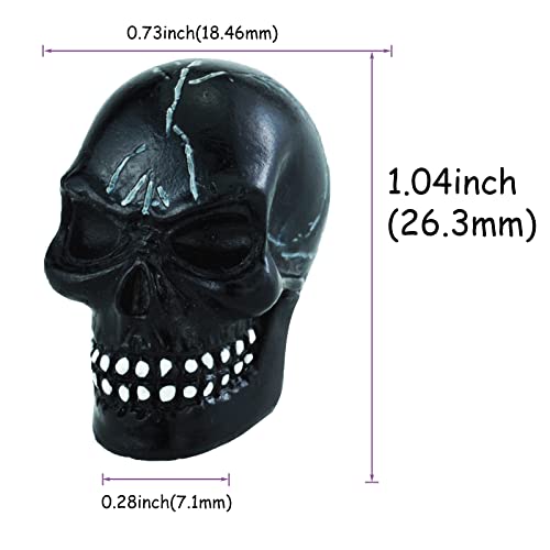Skull Car Tire Rim Caps Skeleton Bike Wheel Air Valve Stem Covers for Most Vehicles Bicycles Motorcycles, Black - color: Black