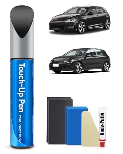 LA9W/1K Carbon Steel Pearl Touch Up Paint Kit Compatible with Volkswagen Exact Match Car Scratch Repair Touch Up Paint Kit - color: Carbon Steel Pearl(LA9W/1K) Compatible with Golf/Golf-R/GTI
