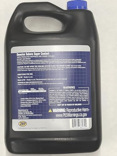 Subaru Genuine Super Coolant Blue Prediluted SOA868V9272 1 Gallon Pre Mixed 50/50 2009 and Newer Ascent BRZ Crosstrek Forester Impreza Legacy Outback WRX