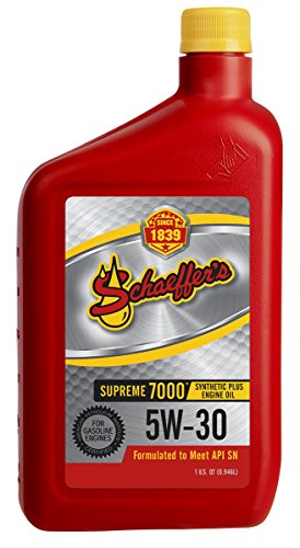 Schaeffer Manufacturing Co. 0701-012S Supreme 7000 Synthetic Plus Gasoline Engine Oil 5W-30, 1-Quart Bottle
