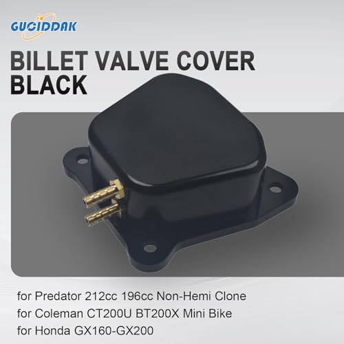 Billet Valve Cover Silver for Predator 212cc 196cc Non-Hemi Clone - color: Black