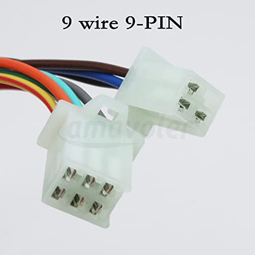 9 Wire 5 Function Left Starter Kill Light Choke Switch Assembly Fit for 150cc 200cc 250cc 300cc Coolster Roketa Yamoto Jetmoto Kazuma Loncin ATV Quad Etc.