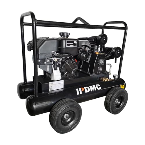 6.5HP Gas Powered Air Compressor 18CFM 4-Wheels - style: Four Wheels
