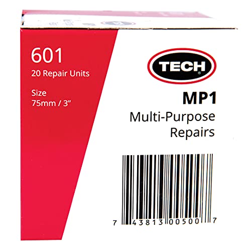 MP-1 Multi-Purpose Tire Repair Patch, 3" (75mm) - Puncture Repair Unit for Radial and Bias Tires - Round, Box of 20