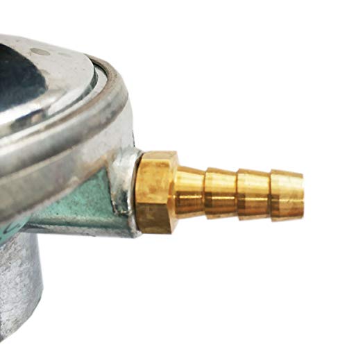 MENSI One Pound Propane Tank Low Pressure Adjustable Gas Regulator with 1/4” Barb Hose Connection (Outlet 1/4" Barb=6.35MM) - color: Outlet 1/4" Barb