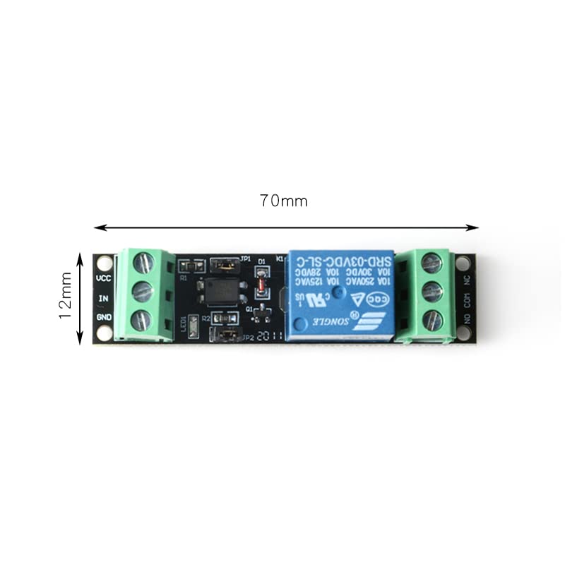 5Pcs 1 Channel DC 3V/3.3V Power Relay Module 3V Relay Switch Module with Optocoupler Relay Module Isolated Drive Control Board 10A 250VAC 10A 30VDC Control Development Board