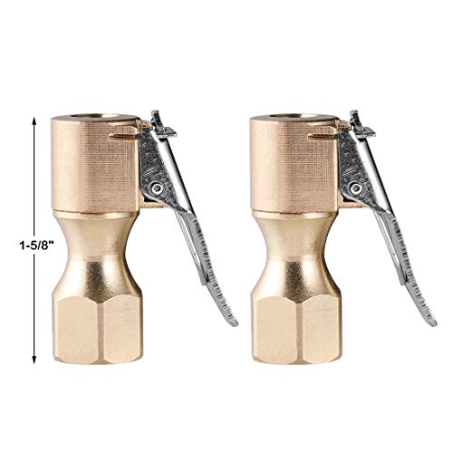 CZC AUTO Heavy Duty Brass Air Chuck, Open Flow, 1/4" FNPT Tyre Chuck