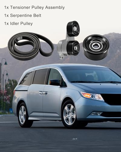 Tesnioner Pulley Serpentine Belt Drive Kit Fit for Honda Crosstour Pilot