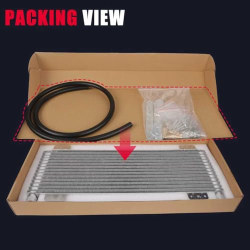 LPD47391 40k Transmission Oil Cooler Kit Low Pressure Drop Trans Cooler Compatible with Heavy Duty 40,000 GVW Max Includes Mounting Hardware