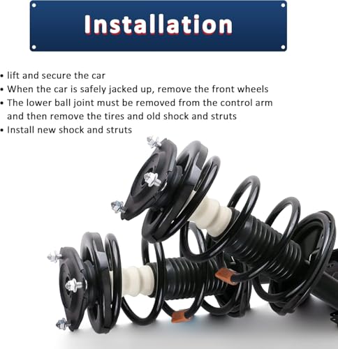 Front Suspension Kit Compatible for 07-12 Nissan Sentra 172378 K750096 - style: 07-12 Sentra Front Struts + Sway Bar Links