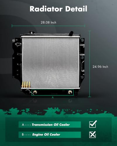 SCITOO Radiador for 1997-2002 for Jeep for TJ 2.5L - size: 1682