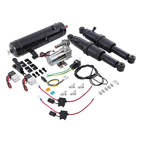 Rear Air Ride Suspension System with Air Tank Fit for Harley Touring