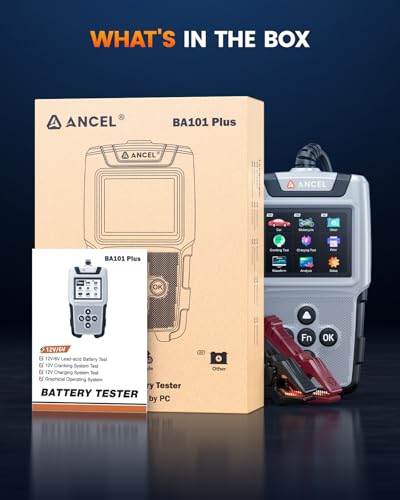 ANCEL BA101 Plus Car Battery Tester, 6V/12V, 20-2000 CCA Load Tester - style: BA101 Plus
