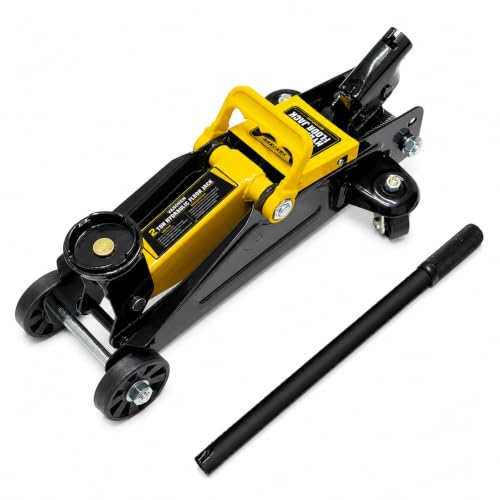 2 Ton Low Profile Hydraulic Floor Jack, Single Piston Heavy Duty Steel Car Jack, 4000LBS, Lift Range 5.7" to 10.8", for Sedan, SUV, MPV and Standard Pickup, Garage Tire Repair - size: 2T