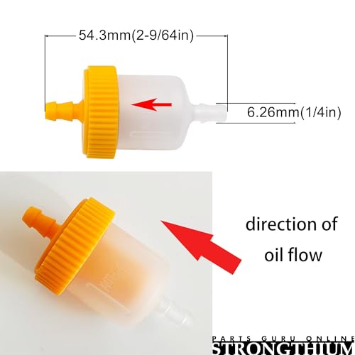 Strongthium 2 Pack 3/16" ID Inline Fuel Gas Filter - size: 3/16 2pcs