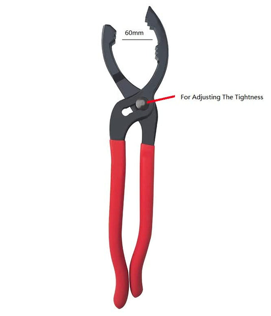 Oil Filter Wrench (L:12", Jaw Capacity: 60mm to 102mm), Automotive Oil Filter Removal Tool for Oil Change, Fuel Filter Wrench Plier (1 Set) - size: 12" Straight