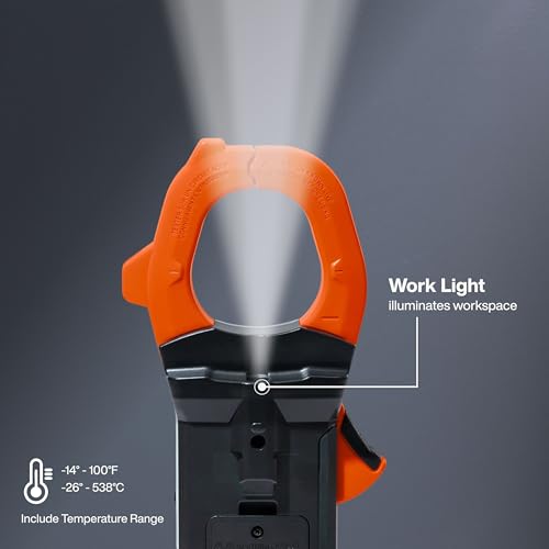 Klein Tools CL910 Digital Clamp Meter, 2000A AC/DC Auto Ranging & Worklight - size: 2000V/2000A