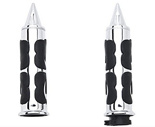 Motorcycle Aluminum Chrome Hand Grips Custom Handlebar Fits for Suzuki for Kawasaki for Yamaha for Honda with 1 inch Throttle Grips