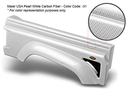 Maier USA Rear Fender Compatible/Replacement for Yamaha YFZ350 Banshee - Pearl White Carbon Fiber - 18957-31 - color: Pearl White Carbon Fiber