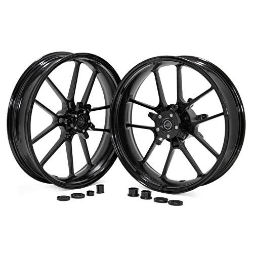 TOFR 17" Front Rear Wheel Rims for Honda CRF250R 04-13 CRF450R 2002-2012 - color: Black, size: Front Rear 02-13