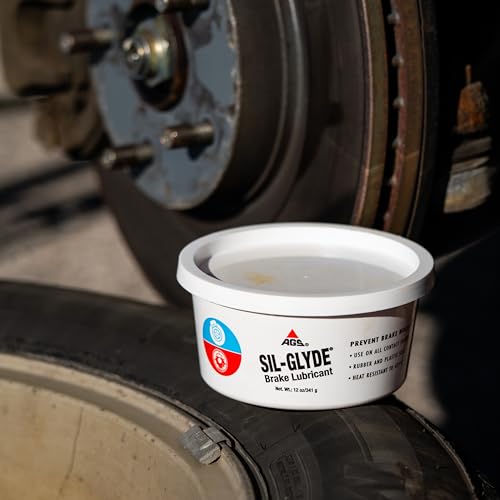 AGS Automotive Solutions SIL-Glyde 12 oz Tub Silicone Based Brake Assembly Lubricant for Eliminating Disc Brake Squeal - Moisture Proof, Heat Resistant, Rust and Corrosion Protector (Pack of 2) - size: 12oz (Pack of 2)