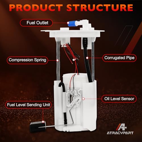 16700-HR3-A21 Fuel Pump Assembly Fits for Honda TRX420 TRX500 TRX520 - color: 16700-HR3-A21