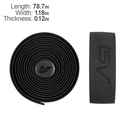 BV EVA Road Bike Handlebar Tapes, Bicycle Bar Tape, Cycling Handle Wraps – 2 Rolls - color: Black