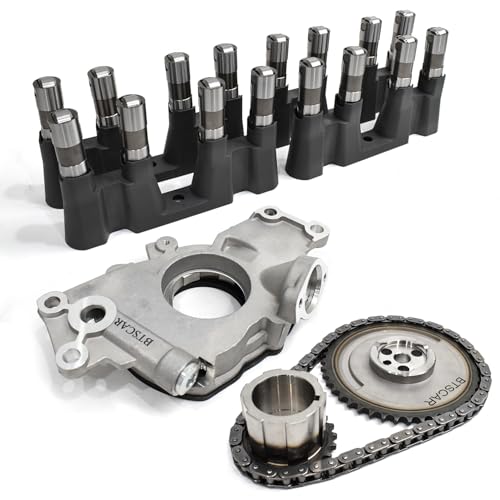 Truck Replacement Camshaft Kit, Fit for 1997-2006 LS 4.8/5.3/5.7/6.0 GMC Chevrolet Gen3/4 with LS Cam Kit for 5.3, Head Gaskets, Springs, Pushrods, Oil Pump, Oil Pumps, Timing Chain - color: With Chevrolet Complete Kit