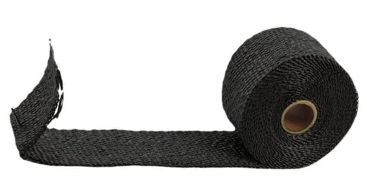 Exhaust Heat Wrap Roll,1400°F High Temp Fiberglass Heat Shield Tape-Black