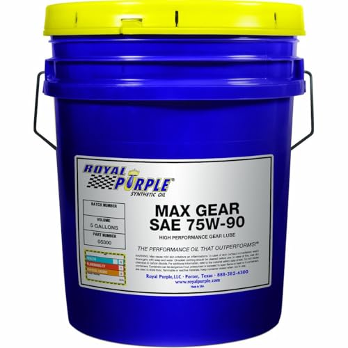 Royal Purple 05300 Max Gear 75W-90 High Performance Synthetic Automotive Gear Oil - 5 gal. - size: 5 Gallon (640 Ounces)