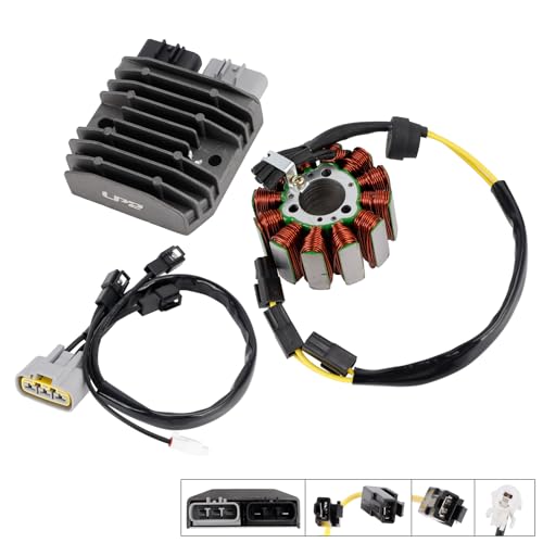 Stator & Regulator w/Gasket for Kawasaki Ninja ZX10R ZX-10R 2004-2005 - 72mm 12 Pole Stator - 5 Pin Regulator