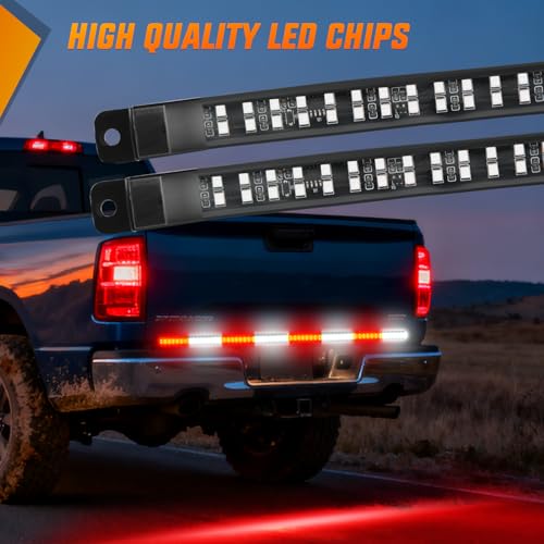 Nilight 60 Inch Emergency Strobe Light Strips with Controller Red White - color: 60" Tailgate Strobe w/ Controller Red/White