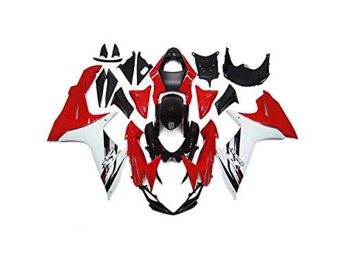 YTL Red White Black Full Fairing Fit for Suzuki 2011-2026 GSXR 600/750 - color: 006 Red White Black