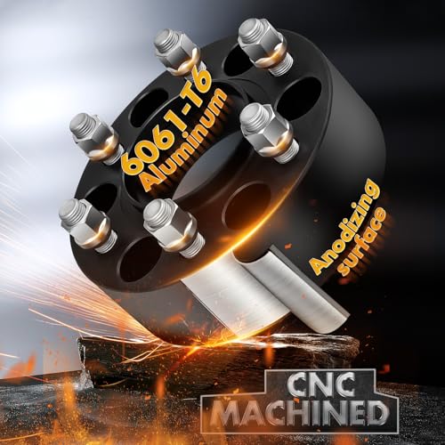dynofit 2 inch Wheel Spacers 6x5.5 for Silverado Sierra 1500, 6x139.7 Hub Centric Spacers 78.1 Hub Bore M14x1.5 Studs Fits Tahoe, Suburban, Yukon, Escalade, Avalanche, 2-Pack Forged Aluminum Spacers - size: 2 inch 78.1mm