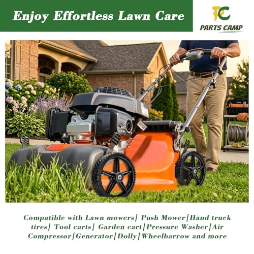 Parts Camp 14" Lawn Mower Wheels Kit, 14 x 1.75" Spoked Plastic Wheel - size: 14-inch