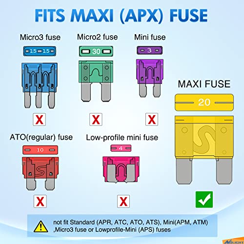 Nilight λΈλ μ΄λ ν¨μ¦ λ§₯μ APX κ΅μ²΄μ© ν¨μ¦ ν€νΈ 32κ° - size: 32Pcs Maxi APX Fuses