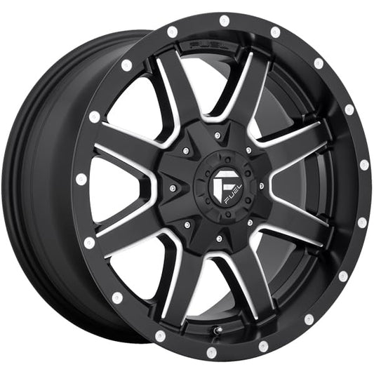 FUEL OFF-ROAD D538 MAVERICK 18X9, 8X6.5, 5.79, 20mm MATTE BLACK MILLED - D53818908257 - color: MATTE BLACK MILLED, size: 18X9, 8X6.5, 5.79, 20mm
