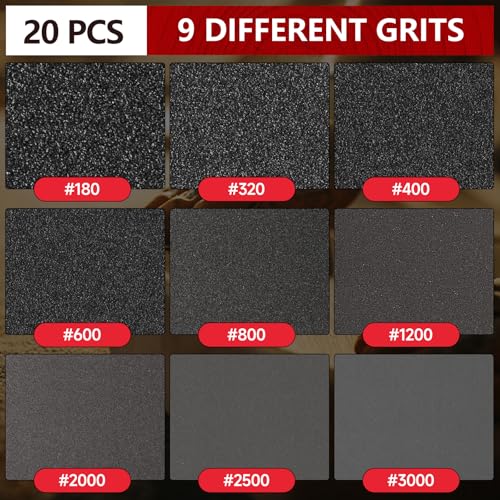 Shinboc 20 PCS 3 Inch Sanding Sponge 2000 Grit, Hook and Loop Sanding Disc - style: 2000 Grit
