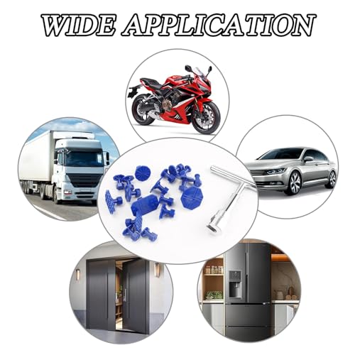 Huli 18 PCS Car Dent Puller Kit, Paintless Dent Repair Tools for Car Body