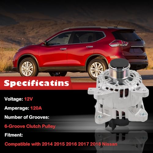 231004BA0A Alternator Compatible with 2014-2018 Nissan Rogue - color: 2014-2018 Nissan Rogue