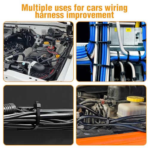 GOOACC Push Mount Cable Zip Ties Heavy Duty Nylon 5 Popular Sizes - color: 160pcs Push Mount Cable Zip Tie-5 Sizes