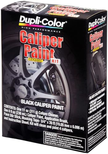 Dupli-Color BCP405 Single Brake Caliper Kit - Gloss Black - Brake Paint Kit